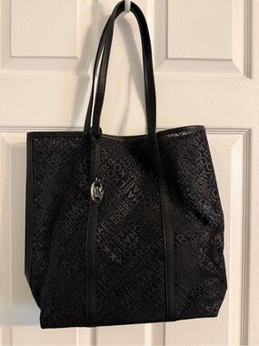 Michael Kors Black Logo Jacquard Tote